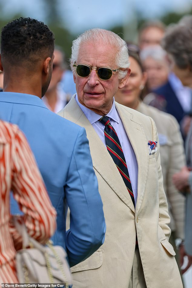 King Charles Looks Suave As He Arrives At The Cartier Queen's Cup Polo ...