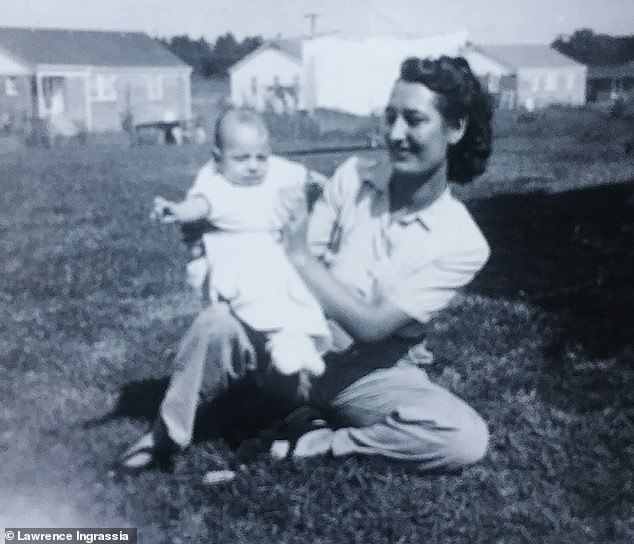 Lawrence's mother Regina with baby Paul in 1950. Paul succumbed to pancreatic cancer in 2019, after battling lung cancer at age 45 and prostate cancer at age 52