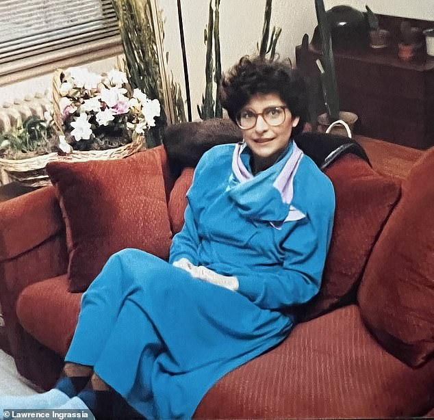 Gina during treatment for lung cancer in 1987. She died within seven months of diagnosis