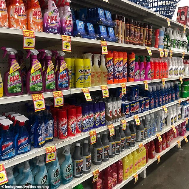 Shoppers can find cleaning supplies at deep discounts in the store
