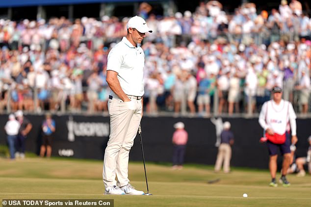 McIlroy was visibly stunned by the putt that refused to fall on the 18th green