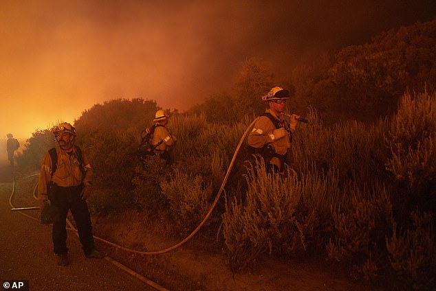 Firefighters working in sweltering conditions and steep terrain rushed to extinguish the fires shortly after they were reported