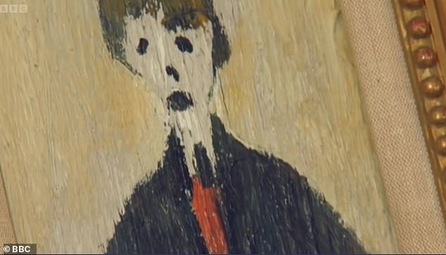 The artist is one of Britain's most forged artists, but his framed painting of a crudely drawn male figure was fortunately authenticated by an unnamed gallery.