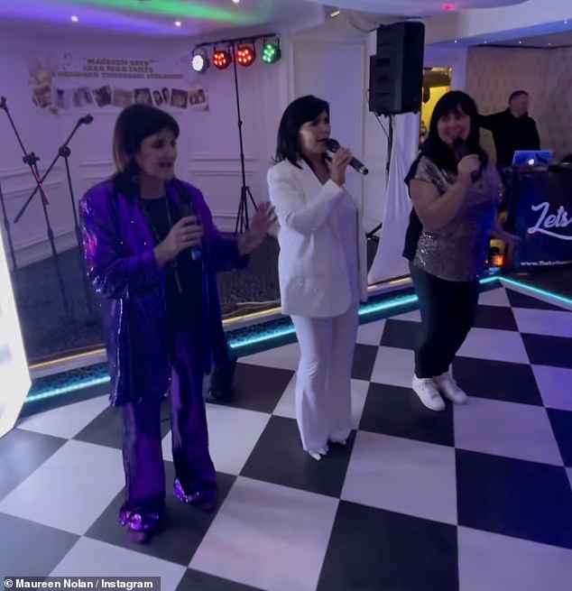 Loose Women favorite Coleen, 59 (right) and Linda, 65, were joined by sisters Anne, 73 (left), Denise, 72, and of course Maureen (centre) for a legendary party at a hotel on Blackpool's promenade
