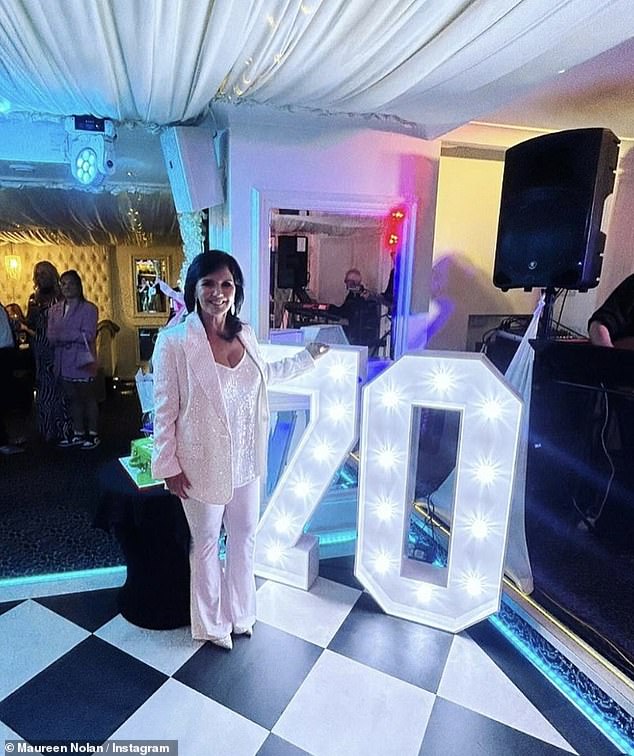 Maureen honestly admitted that she was 'overwhelmed by the love in the room' as she overwhelmed with the incredible night and the company of her loved ones