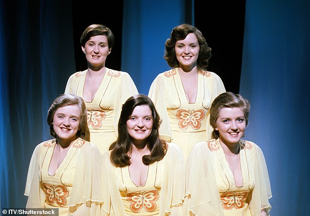 Anglo-Irish girl group The Nolans formed in Blackpool in 1974 as the Nolan Sisters, before changing their name in 1980 (pictured in 1977)