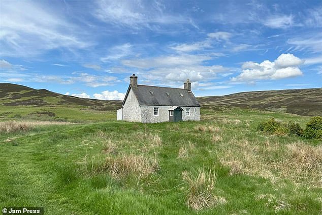 The stone cottage boasts two acres and offers beautiful views of the rolling countryside surrounding Brae Cottage in Dornoch, Sutherland