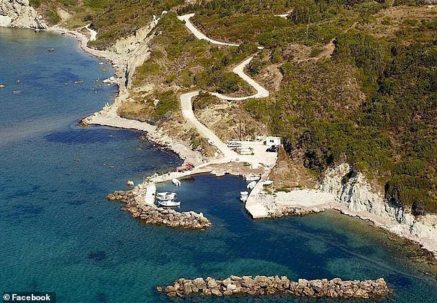 The body of an unnamed American man was found by another tourist on a rocky beach on the remote island of Mathraki near Corfu on Sunday morning.