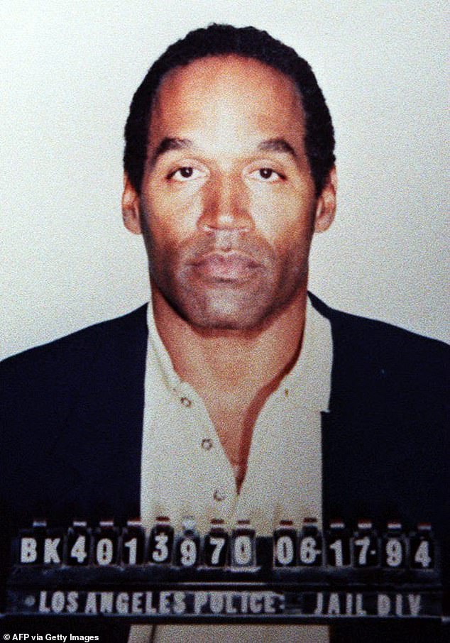 OJ Simpson's official booking photo released by the Los Angeles Police Department