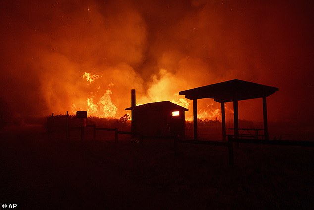 Last night, a wildfire that burned more than 15 square miles of land in Southern California forced at least 1,200 people to evacuate