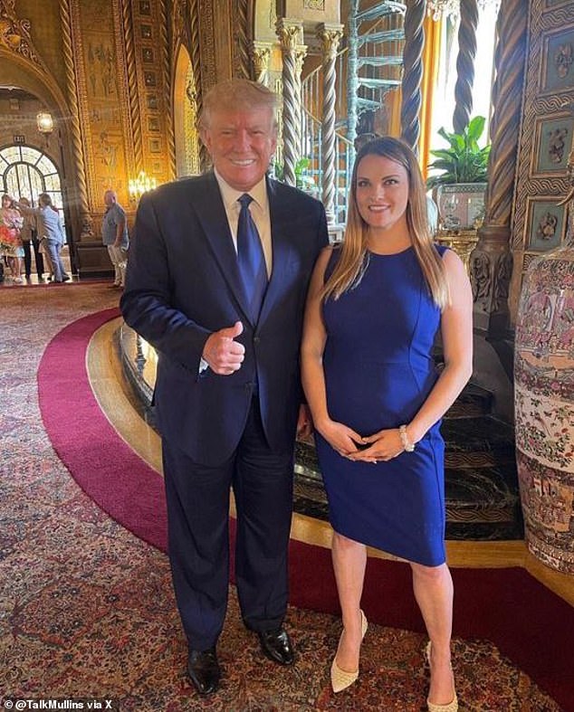 In April last year, she struck out on her own and was still posting pro-Trump content.  Her LinkedIn lists her as self-employed, and her social media has become a fan page for the ex-president.  American did not respond to a request for comment on the alleged incident Monday morning