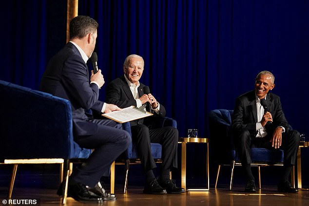 Late-night talk show host Jimmy Kimmel at a star-studded campaign fundraiser at the Peacock Theater