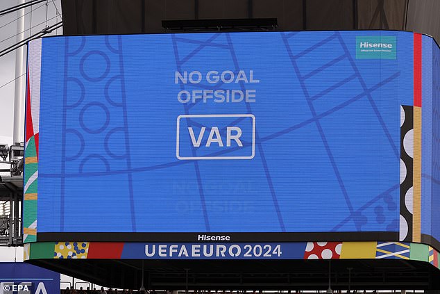 However, the striker's goal was disallowed for offside following a VAR review