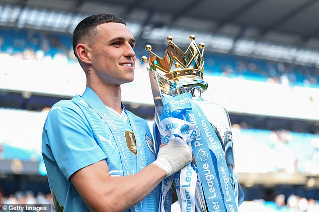 Foden recently won the Premier League with Man City and won the Player of the Year award