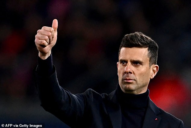 Juventus, who recently appointed Thiago Motta (pictured) as manager, are also interested