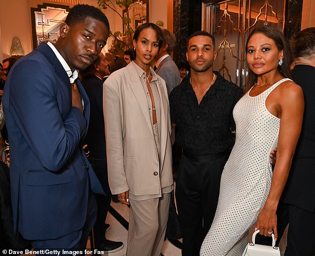 (L-R) Damson Idris, Sabrina Elba, Lucien Laviscount, Emma Weymouth