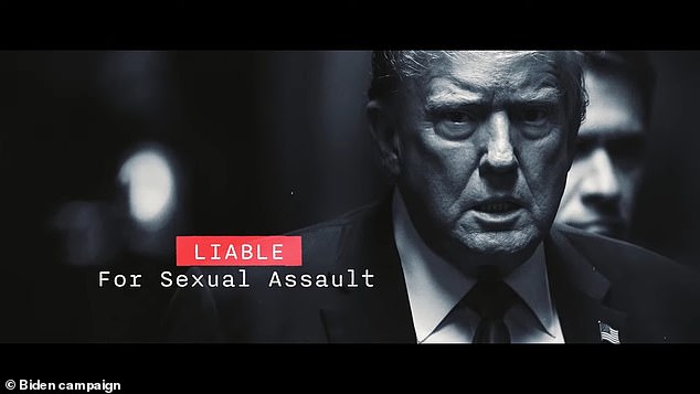 The new Biden ad highlights Trump's criminal conviction in New York and liability in two civil cases filed against him.