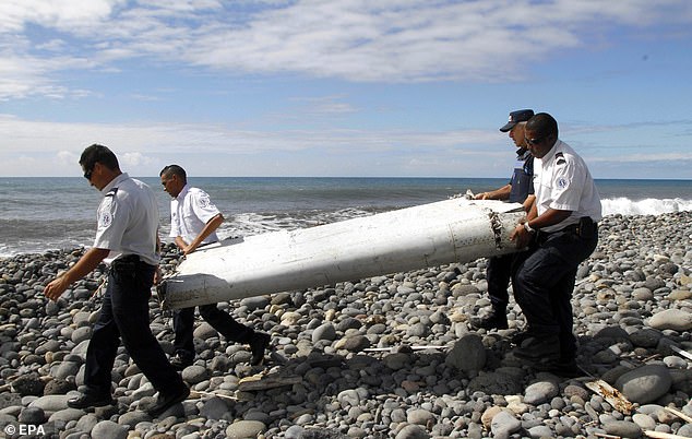 A piece of MH370's wing found on Réunion, a French island east of Madagascar, in July 2015