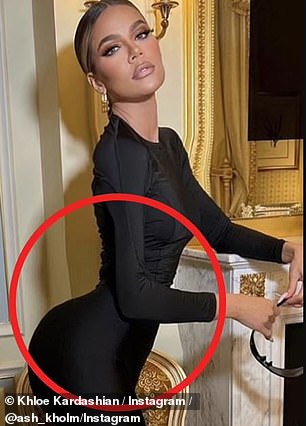 Khloe Kardashian was criticized for making herself look thinner in this image