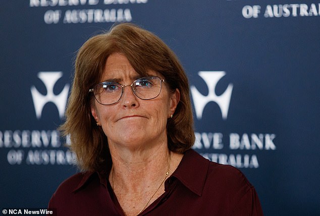 The RBA has refused to follow the European Central Bank's lead in cutting interest rates this month, simply because Australian inflation is still too high (pictured is Reserve Bank Governor Michele Bullock)