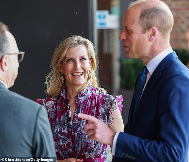 Sophie looks like an 'encouraging, proud mother' according to body language expert Judi James (pictured in London, June 2023)