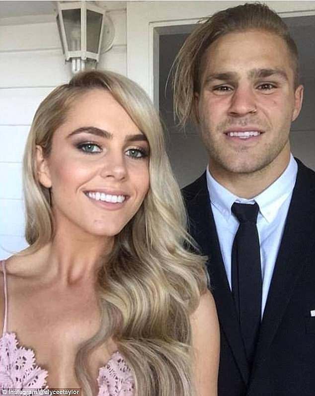 Shawn Adams was slammed by Judge Andrew Haesler for his conduct during the investigation into allegations that De Belin (pictured with partner Alyce Taylor) raped a 19-year-old Wollongong woman in 2018.