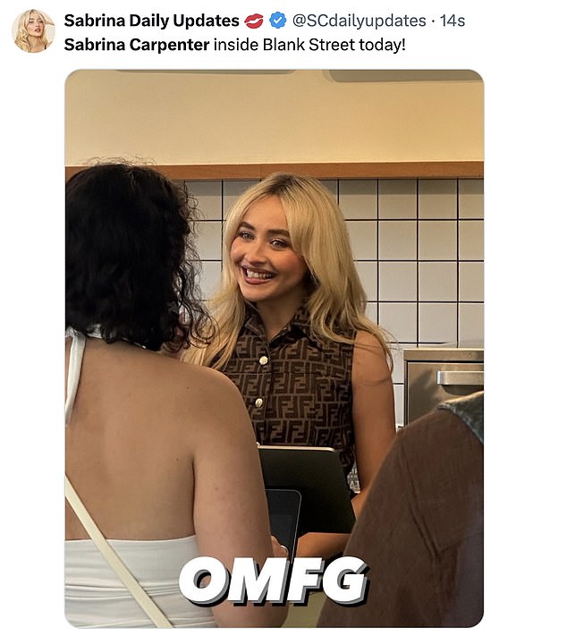 1718701362 873 Sabrina Carpenter surprises fans by working a barista shift to