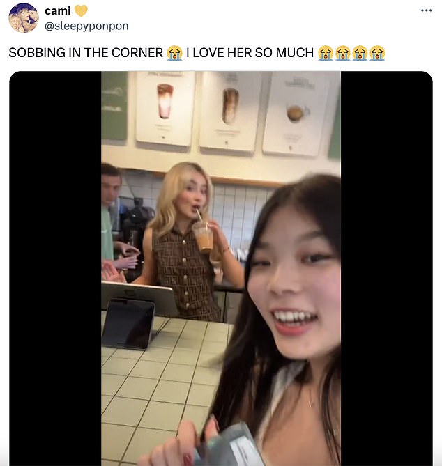 1718701366 478 Sabrina Carpenter surprises fans by working a barista shift to