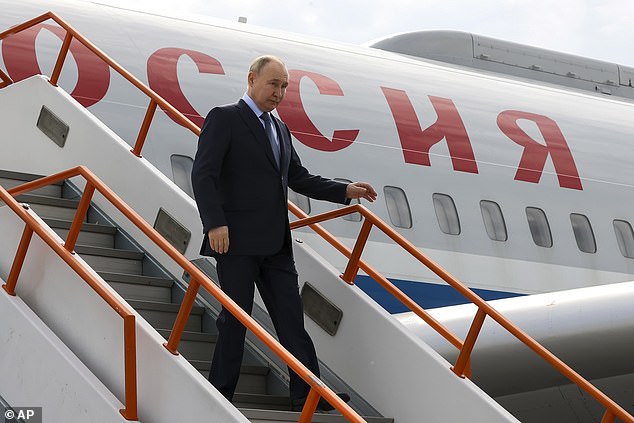 Newsreel footage showed Putin landing in North Korea on Tuesday for his first trip to the isolated country in 24 years