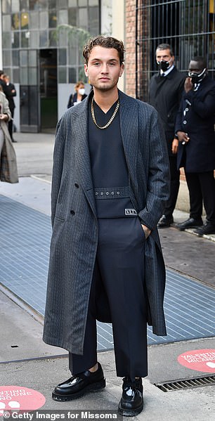 Rafferty wore a similar look at Milan Fashion Week (pictured)