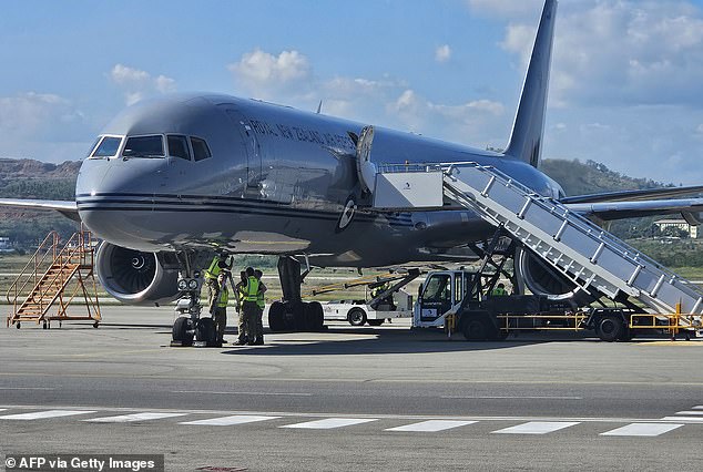 The Royal New Zealand Air Force plane (pictured) had faulty fuses and failed to take off, leaving 50 company executives stranded in Port Moresby overnight.