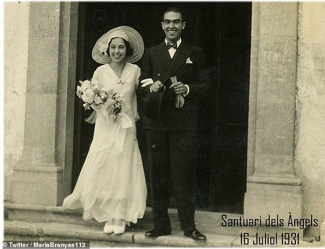 Marero, pictured on her wedding day in 1931, aged 24, has survived two world wars, a civil war and two pandemics