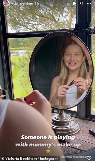 She admitted that her daughter has been able to 'contour' for quite some time, and revealed that she shares her passion for make-up