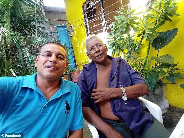 Salvador Villalba, the mayor-elect of the city of Copala in southern Mexico, poses with his father in a photo, one of many he shared on Facebook on Sunday to celebrate Father's Day