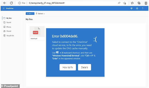 Although the overlapping fake Google Chrome, Microsoft Word, and OneDrive errors (example pictured above) have now been documented, Proofpoint researchers warned that this basic form of hack could masquerade as other trusted software update requests in the future