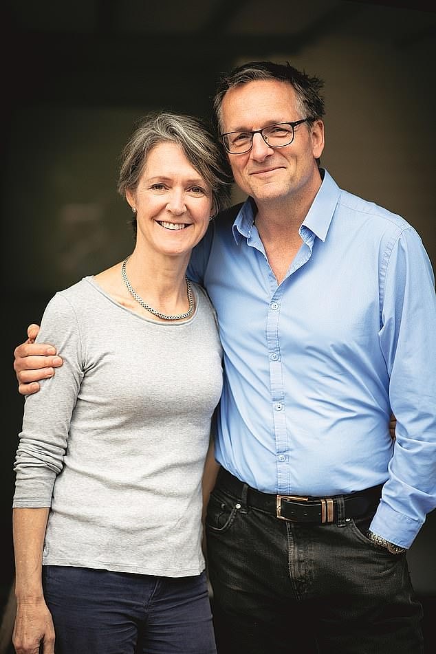 In the photo: Dr.  Michael Mosley (right), who went missing earlier this month, with his wife Clare Bailey