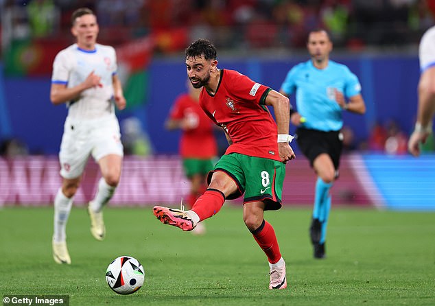 Bruno Fernandes continued to demand the ball and was Portugal's quarterback that evening