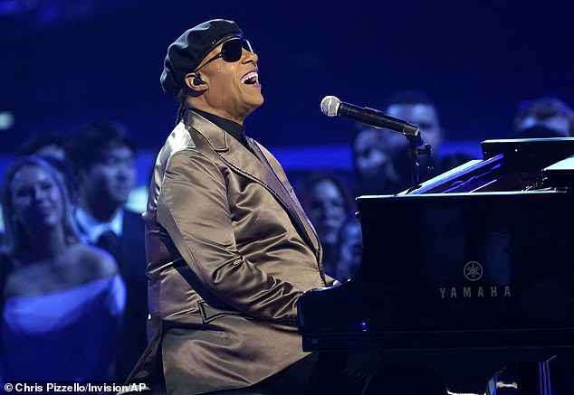 Music icon Stevie (pictured in 2022) was born six weeks premature and complications led to his blindness shortly after birth
