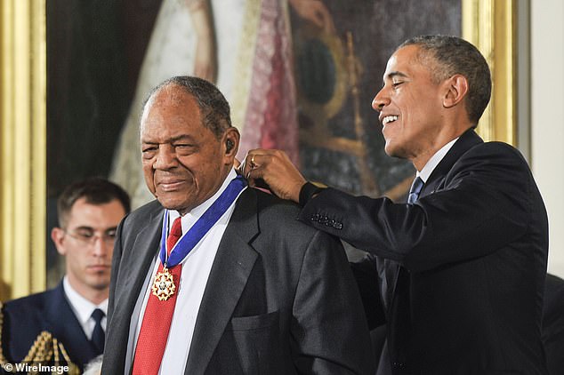 Mays received the Presidential Medal of Freedom from President Obama in 2015