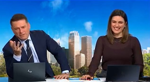 The TV presenter, 49, and his co-host Sarah Abo were concerned while interviewing Australian legend Jack Karlson on the Nine Network show