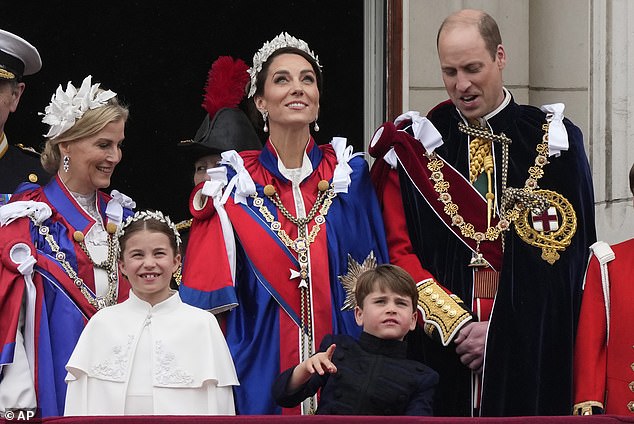 Sophie was also there on the balcony on the day of the king's coronation