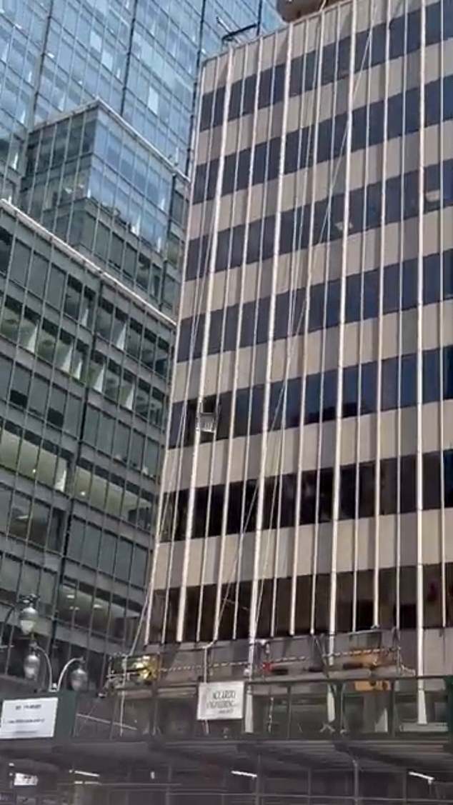 In a video that quickly went viral, an unnamed person was seen throwing large patio furniture off the roof of a skyscraper