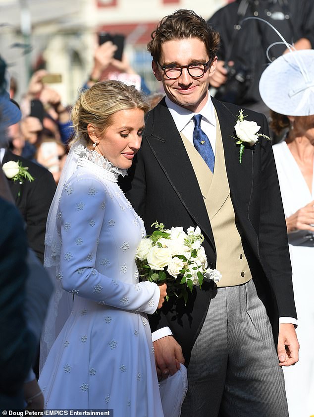 Ellie struck up a romance with Armando after splitting from husband Caspar Jopling, 32, (seen on their wedding day)