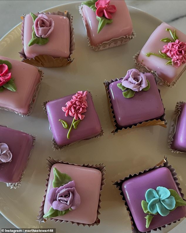 Not everything was homemade: the petit fours came from an unnamed bakery