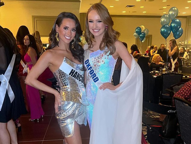 Hudson competed in this year's Miss Maine USA competition and placed first