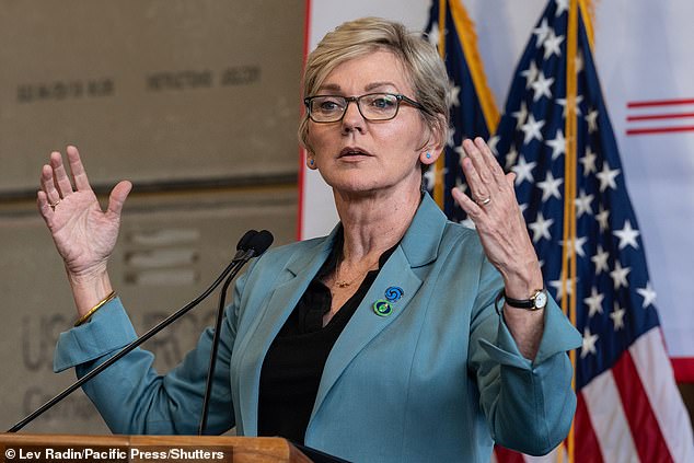 Secretary of Energy Jennifer Granholm speaks at a clean energy meeting in New York City