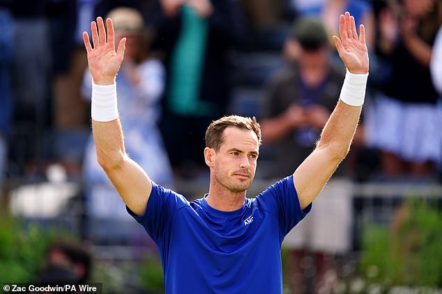 The 37-year-old received a standing ovation at the end of the match and waved to the fans