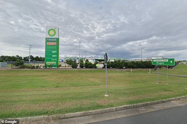 Witnesses recalled six police cars driving into the BP/KFC in neighboring Paget (pictured) to arrest the alleged gunman after his car was identified in the drive-through