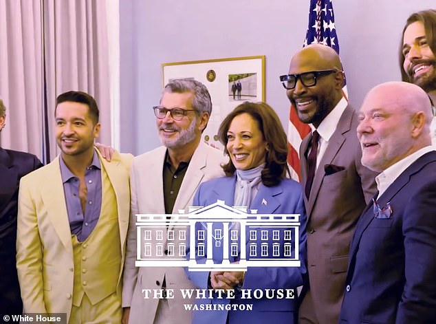 Vice President Kamala Harris welcomed some of the creators and cast of the show Queer Eye to the White House as part of her celebration of Pride Month
