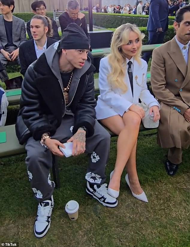 It comes after Sabrina was left stunned after being completely ignored by British rapper Cee, 26, as they sat front row at Louis Vuitton's menswear show during Paris Fashion Week on Tuesday.